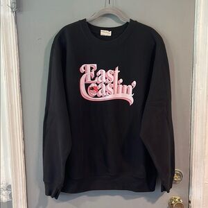 MV Sport ProWeave Black Crewneck Sweatshirt "East Coastin" Size‎ M